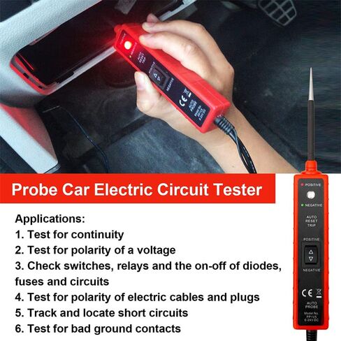 Automotive Power Circuit Probe Tester 6-24V Automobile Power Circuit Diagnostic Tool Short Circuit Tester, Auto Electrical System Diagnostic Cable Table Identification Continuity Tester in Saudi Arabia