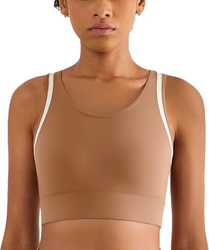 Lemedy Racerback Molded Cup Crop Tank Tops High Impact Yoga Sports Bra in Saudi Arabia