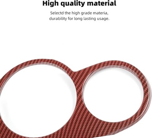 Linskip Meter Hood Cover Compatible with Dodge Challenger 2009 2010 2011 2012 2013 2014, Challenger Dash Board Panel Trim, Challenger Interior Accessories(red carbon fiber) in Saudi Arabia