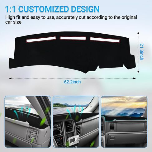 غطاء لوحة القيادة داش مات متوافق مع 2015 2016 2017 2018 2019 2020 Ford F150 داش يغطي ملحقات لوحة القيادة الداخلية غطاء حماية in Kuwait