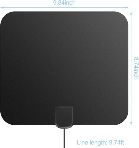 Amplified HD Digital TV Antenna Long 250+ Miles Range - Support 1080p for Samsung Tv Model un32j5003bfxza - Indoor Smart Switch Amplifier Signal Booster - Extra Long HDTV Cable/AC Adapter in Saudi Arabia