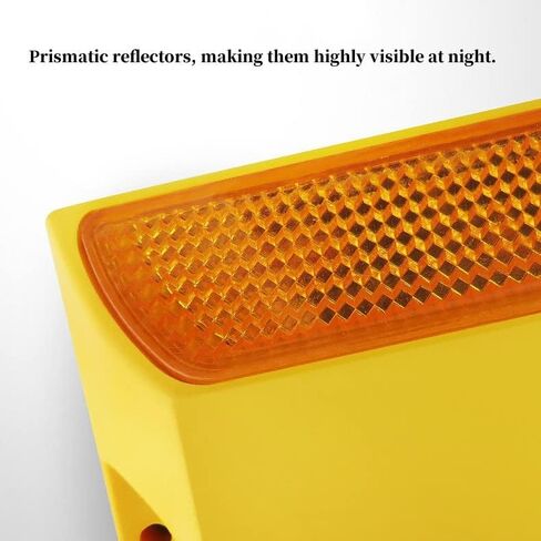 Road Reflectors Driveway Markers 20 Pack, Road Reflector 4" by 4" Double Sided Reflective Pavement Ground Markers Road Studs Asphalt Concrete Driveway Reflectors for Street Highway in Saudi Arabia
