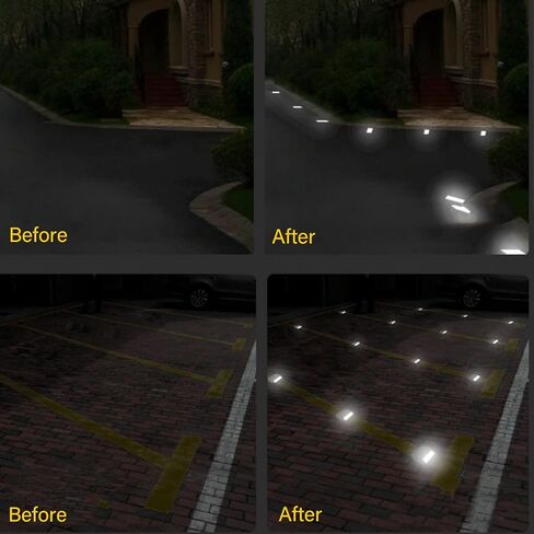 Road Reflectors Driveway Markers 20 Pack, Road Reflector 4" by 4" Double Sided Reflective Pavement Ground Markers Road Studs Asphalt Concrete Driveway Reflectors for Street Highway in Saudi Arabia