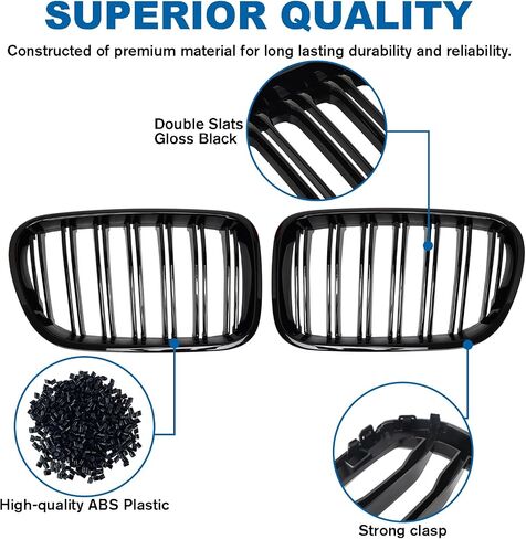 F25 Grille - M Color Front Bumper Kidney Grill Compatible with X3 2011 2012 2013 F25 Double Slats Grill（2 PCS） in Saudi Arabia