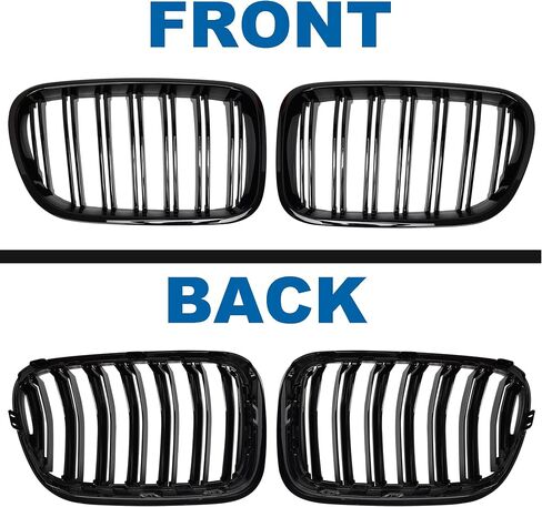 F25 Grille - M Color Front Bumper Kidney Grill Compatible with X3 2011 2012 2013 F25 Double Slats Grill（2 PCS） in Saudi Arabia