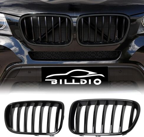 F25 Grille - M Color Front Bumper Kidney Grill Compatible with X3 2011 2012 2013 F25 Double Slats Grill（2 PCS） in Saudi Arabia