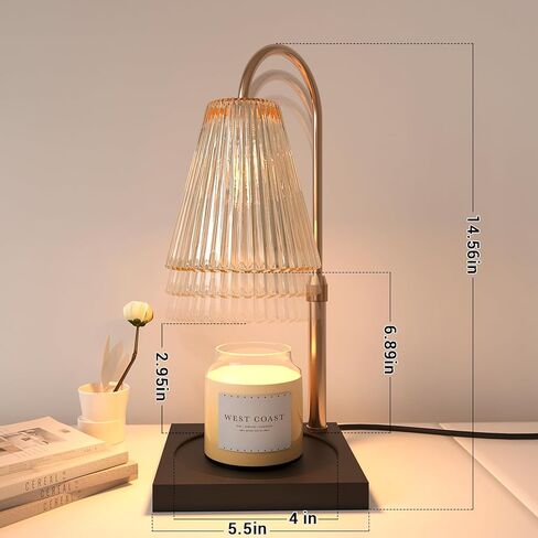 مصباح تدفئة الشموع، سخان شموع كهربائي مع مؤقت، مصباح تدفئة شموع قابل للتعتيم لشموع الجرة مع لمبتين، مذيب كهربائي، ديكور منزلي وهدية للأم in Kuwait