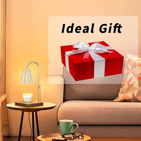 مصباح تدفئة الشموع، سخان شموع كهربائي مع مؤقت، مصباح تدفئة شموع قابل للتعتيم لشموع الجرة مع لمبتين، مذيب كهربائي، ديكور منزلي وهدية للأم in Kuwait