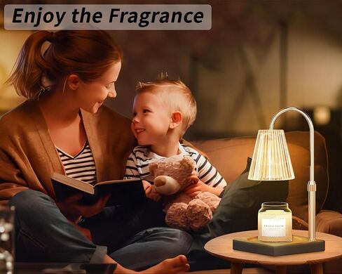 مصباح تدفئة الشموع، سخان شموع كهربائي مع مؤقت، مصباح تدفئة شموع قابل للتعتيم لشموع الجرة مع لمبتين، مذيب كهربائي، ديكور منزلي وهدية للأم in Kuwait