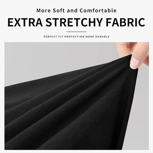 Easy-Going 100% Dual Waterproof Recliner Cover Stretch Soft Couch Cover for Dogs, Sofa Slipcover for Recliner Couch Leakproof Furniture Protector for Kids, Pets Black in Saudi Arabia