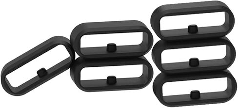 Fastener Ring for Garmin Vivoactive 3/Vivoactive 5/Forerunner 645 245/Venu,Venu2,Venu Sq/Vivomove,Vivomove HR,Vivomove 3/Fenix 6S Fenix 5S Bands 6Pack Silicone Connector Security Loop Holder, Black in Kuwait