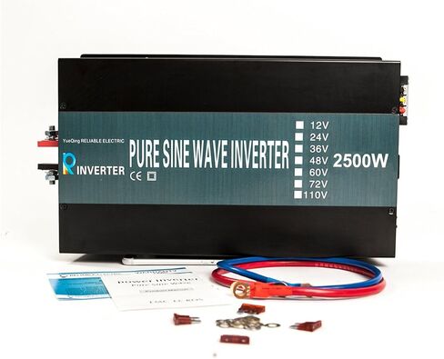 WZRELB 1000W 48V 120V محول طاقة موجة جيبية نقية مع 2 منافذ تيار متردد، عاكس السيارة in Kuwait