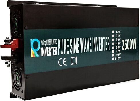 WZRELB 1000W 48V 120V محول طاقة موجة جيبية نقية مع 2 منافذ تيار متردد، عاكس السيارة in Kuwait