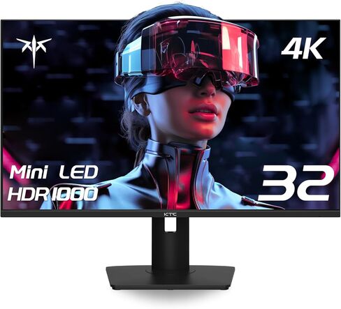 شاشة LED صغيرة مقاس 32 بوصة بدقة 4K، IPS سريعة، شاشة ألعاب MPRT HDR1000 144 هرتز 1 مللي ثانية، النوع C 45 وات، HDMI/DP/USB، ضوء RGB، ضبط الدوران/الارتفاع/الإمالة، VESA، شاشة كمبيوتر للألعاب والمصمم in Kuwait
