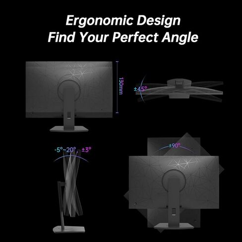 شاشة LED صغيرة مقاس 32 بوصة بدقة 4K، IPS سريعة، شاشة ألعاب MPRT HDR1000 144 هرتز 1 مللي ثانية، النوع C 45 وات، HDMI/DP/USB، ضوء RGB، ضبط الدوران/الارتفاع/الإمالة، VESA، شاشة كمبيوتر للألعاب والمصمم in Kuwait