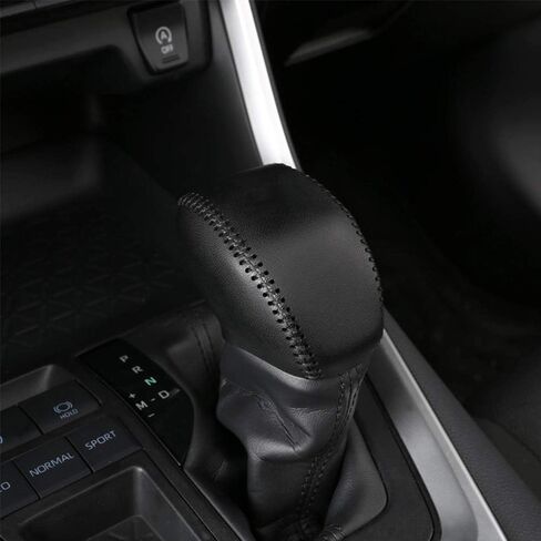 XITER for Genuine Leather Gear Shift Knob Cover Car Protect Accessories Case for Toyota RAV4 2019-2024 Highlander 2020-2024 (BLACK) in Kuwait