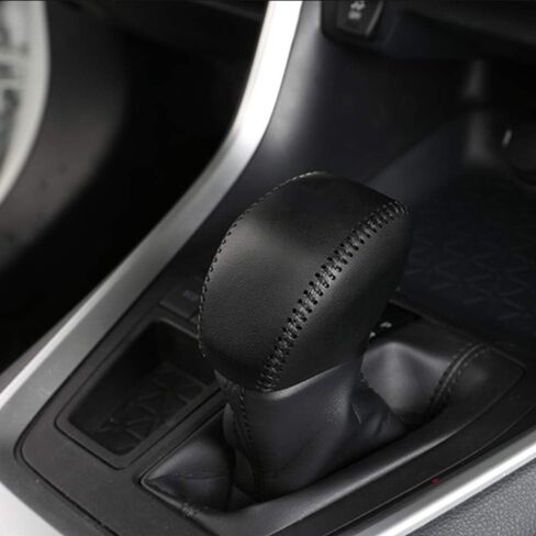XITER for Genuine Leather Gear Shift Knob Cover Car Protect Accessories Case for Toyota RAV4 2019-2024 Highlander 2020-2024 (BLACK) in Kuwait