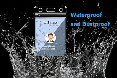 Ortarco 8 Pack حامل شارات الهوية، حامل بطاقات الهوية PVC الشفاف مقاوم للماء للمكتب والمدرسة 2.6 3.55 بوصة داخلي in Kuwait