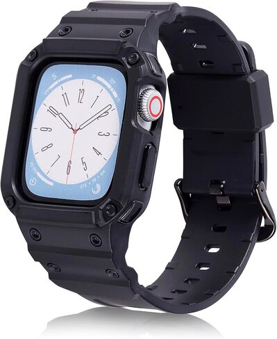 أحزمة متوافقة مع Apple Watch 38mm/40mm/41mm، M1 Sport Series غطاء واقٍ متين لحزام ساعة Apple وحافظة واقية مدمجة in Saudi Arabia