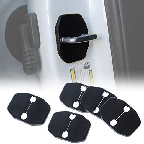 Voodonala Door Lock Covers Protection Trim for Jeep Wrangler JK JKU 2007-2018, for Jeep Grand Cherokee, for Dodge Chrysler, Black, 5PACK in Saudi Arabia
