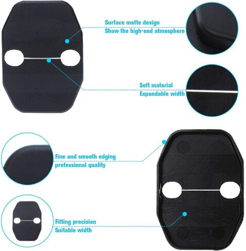 Voodonala Door Lock Covers Protection Trim for Jeep Wrangler JK JKU 2007-2018, for Jeep Grand Cherokee, for Dodge Chrysler, Black, 5PACK in Saudi Arabia