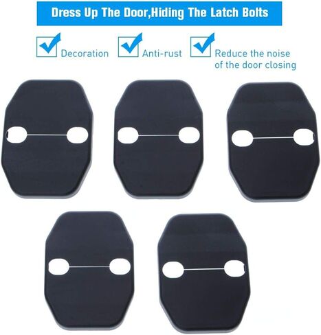 Voodonala Door Lock Covers Protection Trim for Jeep Wrangler JK JKU 2007-2018, for Jeep Grand Cherokee, for Dodge Chrysler, Black, 5PACK in Saudi Arabia