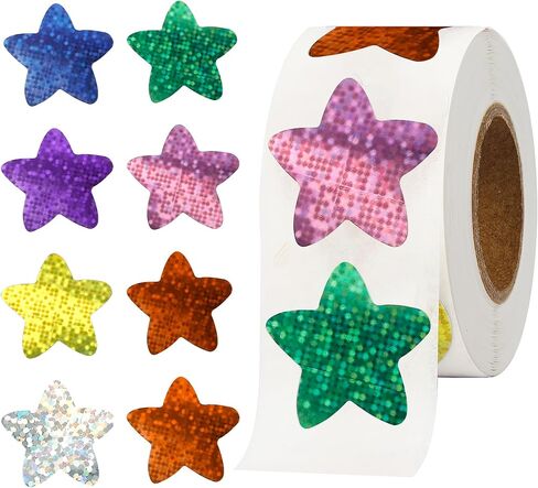 ملصقات النجوم، ملصقات نجمة ذهبية مقاس 1 بوصة، ملصقات نجوم لمكافأة الأطفال، 500 قطعة من الملصقات المجسمة، ملصقات تصنيف النجوم، ملصقات نجوم لامعة، ملصقات نجوم من رقائق معدنية لمستلزمات مدرسي الفصول المدرسية in Kuwait