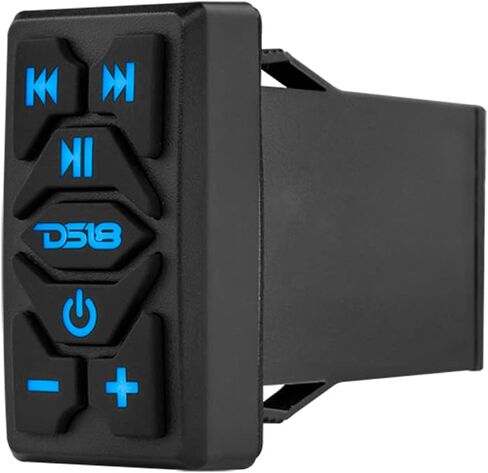 DS18 RKS-BT جهاز بث صوتي مقاوم للماء بتقنية البلوتوث البحري مع عناصر تحكم - جهاز استقبال صوت BT لاسلكي مدمج - استريو 2.5 فولت RCA قبل الخروج - حامل مفتاح الروك العالمي in Saudi Arabia