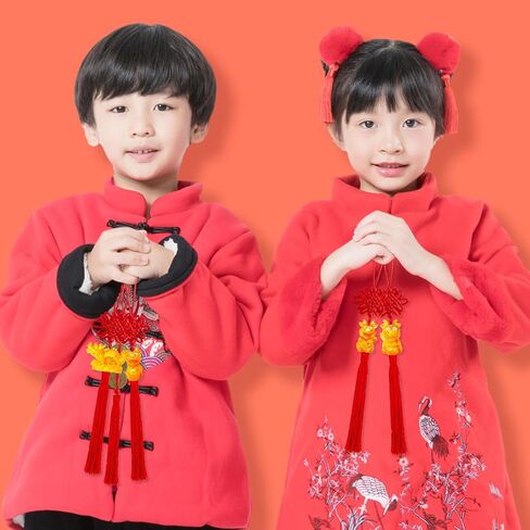 24 Pieces Lunar New Year Tassels Chinese Knot Tassel Chinese New Year Dragon Tassel Ornaments Chinese New Year Feng Shui Tassel Decorations for Home Decoration (Dragon B) in Kuwait