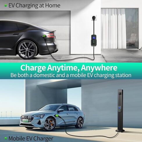 شاحن EV المستوى 2 بقدرة 9.6 كيلو وات لسيارات Tesla J1772 EVs، شاحن سيارة كهربائي محمول 40A/240V/25ft مع شهادة UL، قابس NEMA 14-50، تيار قابل للتعديل والشحن المجدول in Kuwait