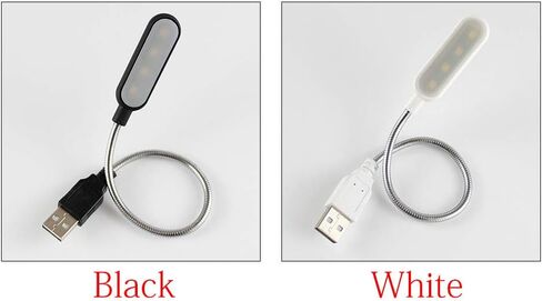 مصباح قراءة USB، مصباح قراءة صغير للكمبيوتر المحمول، منفذ USB ضوء ليلي LED ساطع لأجهزة الكمبيوتر المحمول وسطح المكتب والكمبيوتر الشخصي ولوحة مفاتيح الكمبيوتر (أسود، الحجم: ضوء أبيض دافئ) in Saudi Arabia