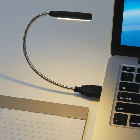 USB Reading Lamp, Mini Book Light Notebook Computer Reading Lamp, USB Port Bright LED Night Light for Notebook Laptop, Desktop, PC and Computer Keyboard (Black,Size:Warm White Light) in Saudi Arabia