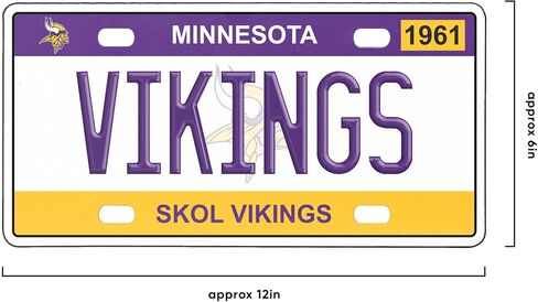 FOCO Minnesota Vikings NFL License Plate Wall Sign in Saudi Arabia