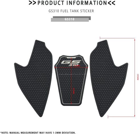وسادة خزان وقود الدراجة النارية لـ G310 GS، ملصقات حماية خزان مضادة للانزلاق بمقبض الركبة وسادة تثبيت متوافقة مع G310 GS G 310GS in Kuwait