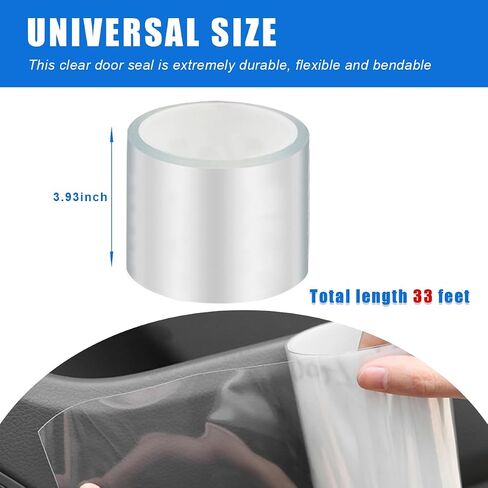 Car Door Sill Protector Strip, Transparent Invisible Door Edge Guard, Anti-Collision Auto Door Entry Protection Film, Universal Fit for Most Vehicle Front Rear Bumper (2 in x 33 Ft) in Saudi Arabia