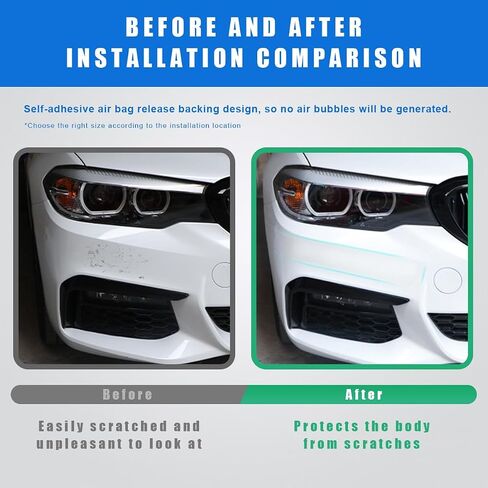 Car Door Sill Protector Strip, Transparent Invisible Door Edge Guard, Anti-Collision Auto Door Entry Protection Film, Universal Fit for Most Vehicle Front Rear Bumper (2 in x 33 Ft) in Saudi Arabia