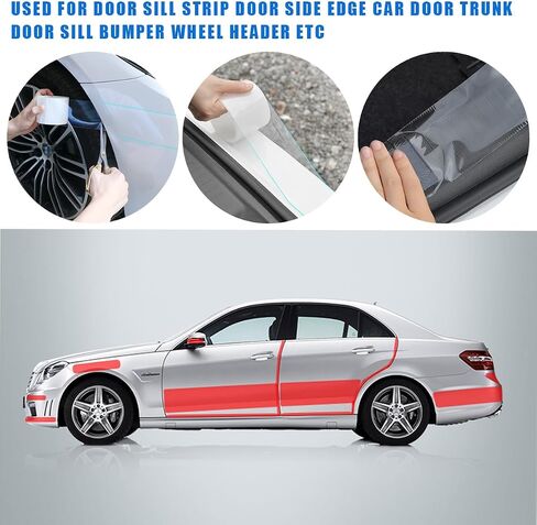 Car Door Sill Protector Strip, Transparent Invisible Door Edge Guard, Anti-Collision Auto Door Entry Protection Film, Universal Fit for Most Vehicle Front Rear Bumper (2 in x 33 Ft) in Saudi Arabia