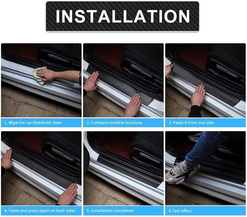 Kaiweiqin 4 قطع غطاء لوحة عتبة باب السيارة لنيسان ماكسيما ترحيب دواسة حماية السيارة من ألياف الكربون ملصق عتبة باب دخول الحرس ديكور أبيض in Kuwait