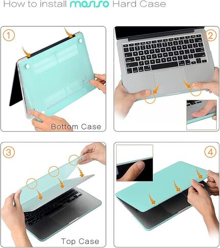 MOSISO Plastic Hard Shell Case Cover Only Compatible Older Version MacBook Pro Retina 15 Inch (Model: A1398) (2015 - end 2012 Release), Black in Saudi Arabia