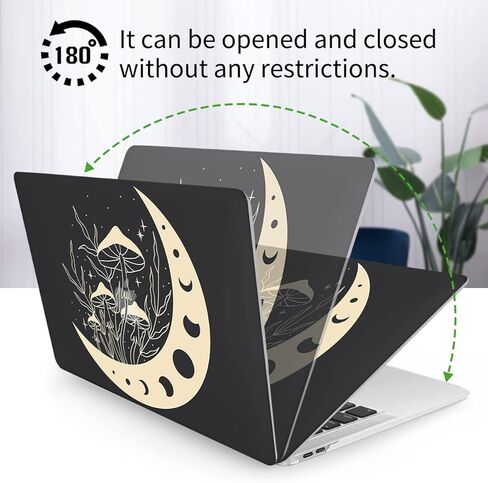 Watbro متوافق مع حقيبة الكمبيوتر المحمول MacBook Air 13 بوصة 2020 2019 2018 إصدار A2179 M1 A2337 A1932، حافظة واقية من البلاستيك الصلب مع غطاء لوحة المفاتيح، طباعة فنية على شكل فراشة in Kuwait