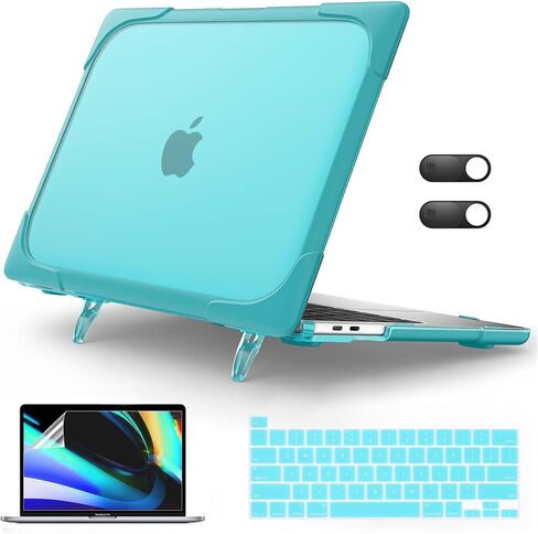 حافظة CISSOOK شديدة التحمل مضادة للصدمات لجهاز MacBook Pro 13 بوصة 2023 2022 2021 2020 إصدار A2338 M2 M1 A2251 A2289، حافظة صلبة بمسند مع غطاء لوحة مفاتيح لجهاز MacBook Pro 13 - تركواز in Saudi Arabia