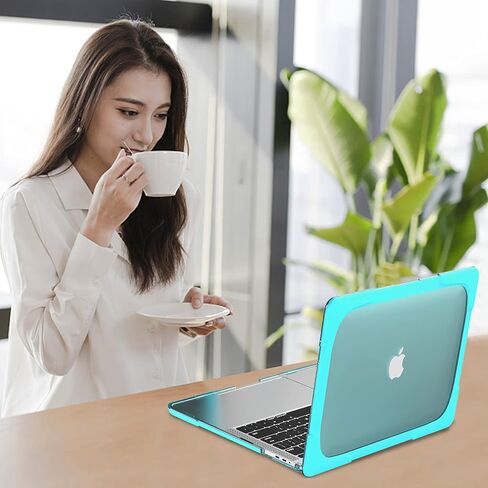 حافظة CISSOOK شديدة التحمل مضادة للصدمات لجهاز MacBook Pro 13 بوصة 2023 2022 2021 2020 إصدار A2338 M2 M1 A2251 A2289، حافظة صلبة بمسند مع غطاء لوحة مفاتيح لجهاز MacBook Pro 13 - تركواز in Saudi Arabia