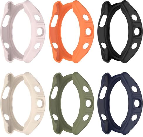 حافظة FitTurn متوافقة مع ساعة Garmin Forerunner 965 الذكية - حافظة واقية متينة بديلة [بدون واقي شاشة] إطار غطاء واقٍ ممتص للصدمات من مادة TPU (أسود*3) in Kuwait