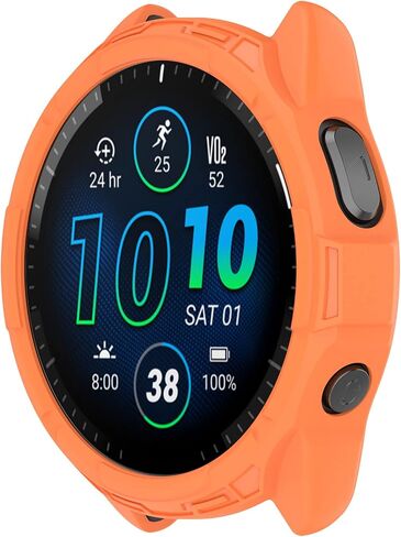 حافظة FitTurn متوافقة مع ساعة Garmin Forerunner 965 الذكية - حافظة واقية متينة بديلة [بدون واقي شاشة] إطار غطاء واقٍ ممتص للصدمات من مادة TPU (أسود*3) in Kuwait