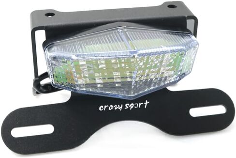 crazy sport License Plate Holder Compatible With SUZUKI DRZ 400 DRZ400SM DRZ400S DRZ400E 2005-2022 Tail Brake Light Tidy Fender Eliminator 400S 400E 400SM Motorcycle (Clear) in Saudi Arabia