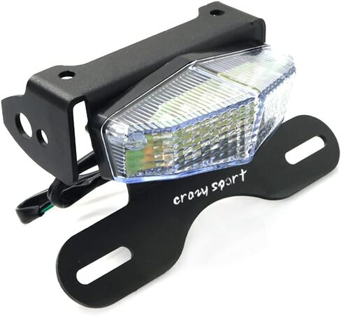 crazy sport License Plate Holder Compatible With SUZUKI DRZ 400 DRZ400SM DRZ400S DRZ400E 2005-2022 Tail Brake Light Tidy Fender Eliminator 400S 400E 400SM Motorcycle (Clear) in Saudi Arabia
