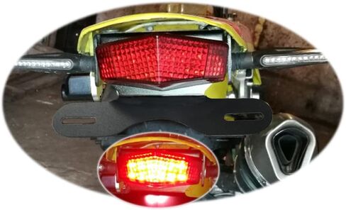 crazy sport License Plate Holder Compatible With SUZUKI DRZ 400 DRZ400SM DRZ400S DRZ400E 2005-2022 Tail Brake Light Tidy Fender Eliminator 400S 400E 400SM Motorcycle (Clear) in Saudi Arabia