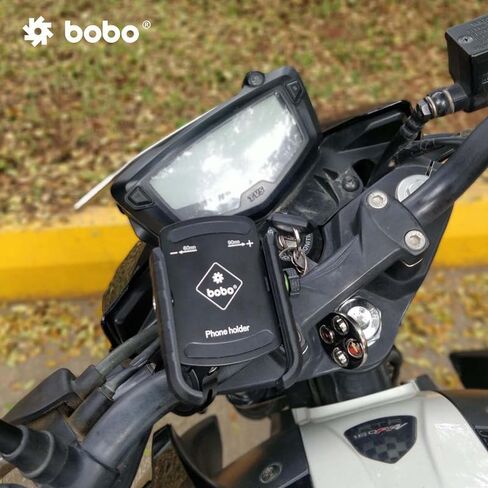 BOBO BM4 Jaw-Grip Waterproof Bike/Motorcycle/Scooter Mobile Phone Holder Mount, Ideal for Maps and GPS Navigation (Black) in Saudi Arabia