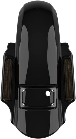 مخزون الولايات المتحدة Advanblack Dominator حاجز خلفي ممتد + عدسة دخان + حامل لوحة ترخيص أسود مناسب لـ Harley، Street Glide، Road Glide، 2014+ in Kuwait