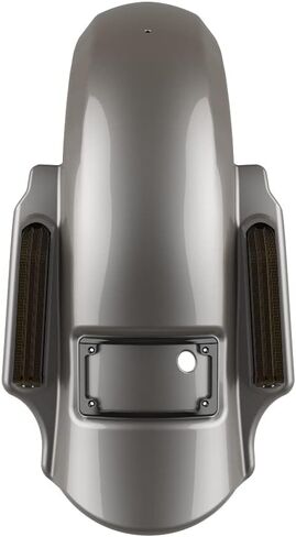 مخزون الولايات المتحدة Advanblack Dominator حاجز خلفي ممتد + عدسة دخان + حامل لوحة ترخيص أسود مناسب لـ Harley، Street Glide، Road Glide، 2014+ in Kuwait